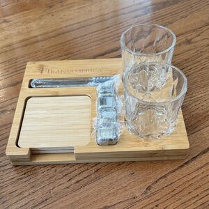 NEW 10-Piece Whiskey Set with Bamboo Tray